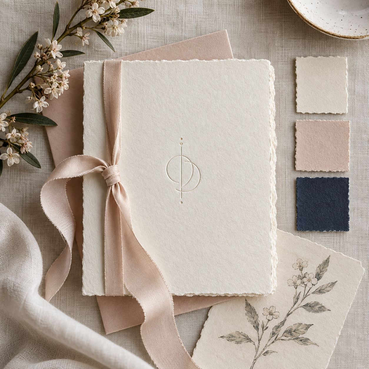 Wedding stationery personalizzata con inviti e dettagli coordinati